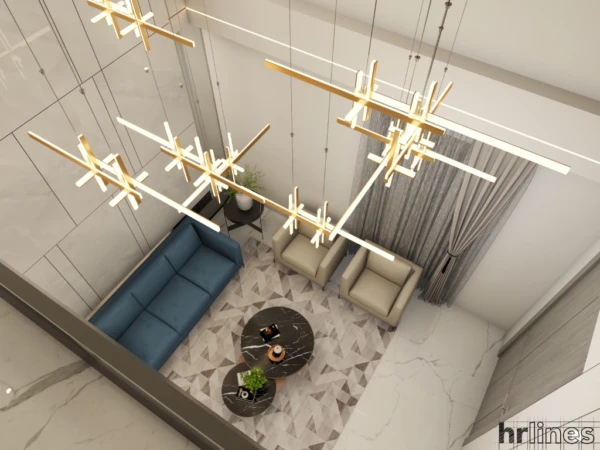 top view living area