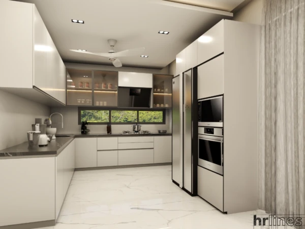 L shaped kitchen